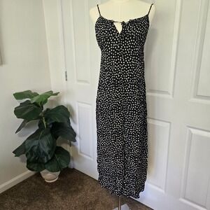 Weekend Los Angeles Maxi Dress Womens Medium Black‎ Daisy Floral Boho D1217RWK